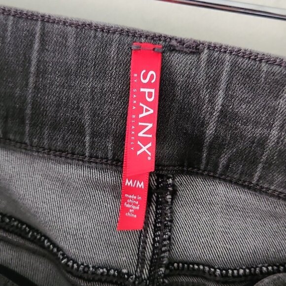 SPANX | Women's Distressed Denim Skinny Pants jeggings gray sz M - Picture 4 of 4